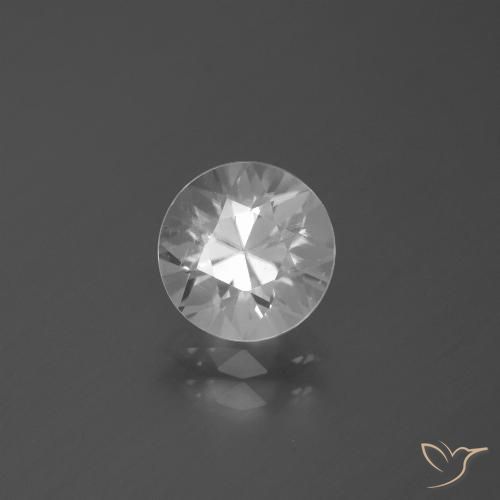 2.58ct 자연스러운 하얀색 지르콘, 둥근, VVS-VS