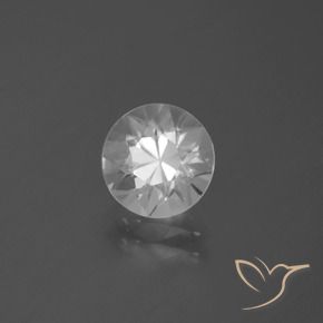 2.58캐럿 천연 하얀색 지르콘, 둥근, VVS-VS