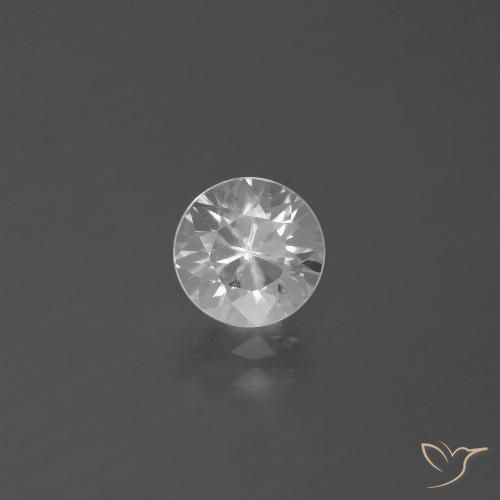 1.76ct 자연스러운 하얀색 지르콘, 둥근, VVS-VS