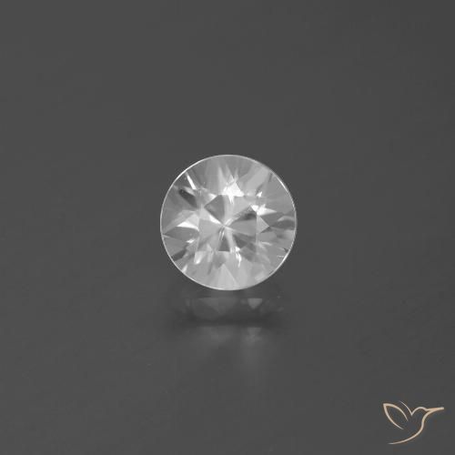 1.64ct 자연스러운 하얀색 지르콘, 둥근, VVS