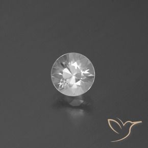 1.64캐럿 천연 하얀색 지르콘, 둥근, VVS