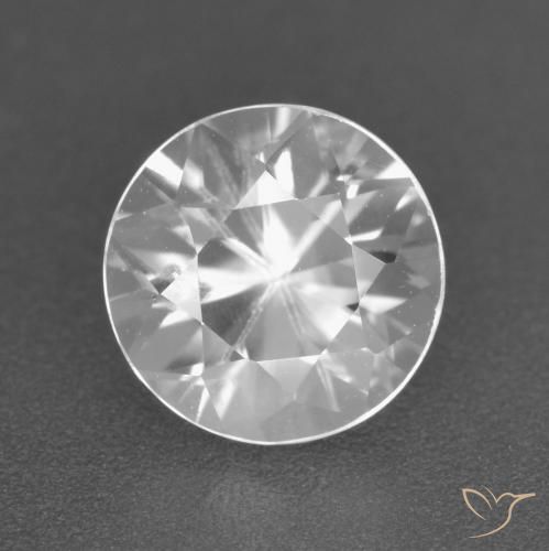 2.12ct 자연스러운 하얀색 지르콘, 둥근, VS