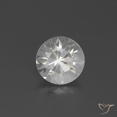 2.19ct 자연스러운 하얀색 지르콘, 둥근, VVS