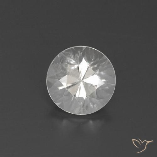 2.42ct 자연스러운 하얀색 지르콘, 둥근, VS