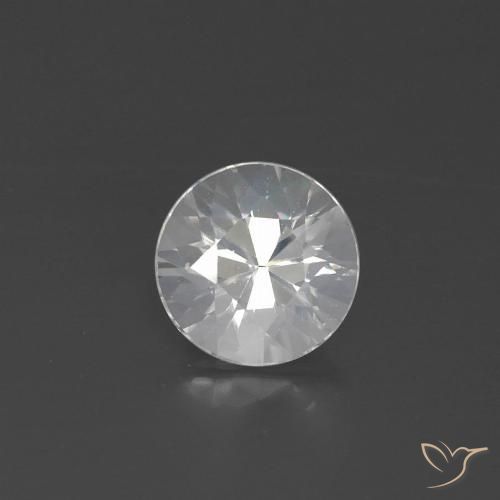 2.10ct 자연스러운 하얀색 지르콘, 둥근, VVS-VS