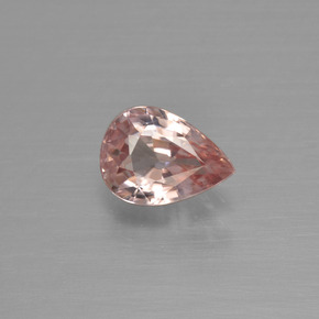 1.20캐럿 천연 피치 지르콘, 배 모양, 7.5×5.4 mm, VVS