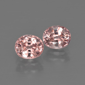 캐럿 천연 피치 지르콘 보석, 타원형 컷, 6.1×5 mm, VVS