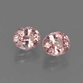 캐럿 천연 피치 지르콘 보석, 타원형 컷, 6.1×5 mm, VVS