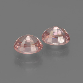 캐럿 천연 피치 지르콘 보석, 타원형 컷, 6.1×5 mm, VVS