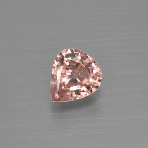 0.98캐럿 천연 피치 지르콘, 배 모양, 6.4×5.7 mm, VVS