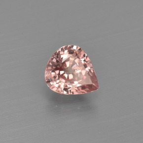 0.98캐럿 천연 피치 지르콘, 배 모양, 6.4×5.7 mm, VVS