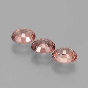 3.05캐럿 천연 인디언 레드 지르콘 보석, 타원형 컷, 6.1×5.2 mm, VVS-VS