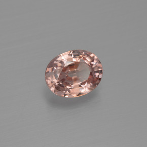 1.47캐럿 천연 피치 지르콘, 타원형 컷, 7.2×5.7 mm, VS