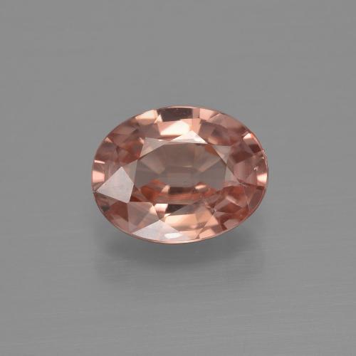 2.17캐럿 천연 미디엄 핑크 지르콘, 타원형 컷, 8.7×6.7 mm, VVS