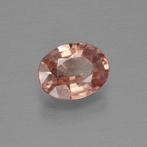 2.17캐럿 천연 미디엄 핑크 지르콘, 타원형 컷, 8.7×6.7 mm, VVS