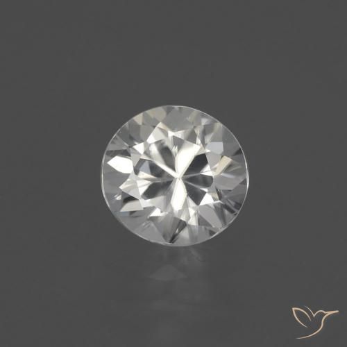 1.82ct 자연스러운 따뜻한 화이트 지르콘, 둥근, VVS-VS