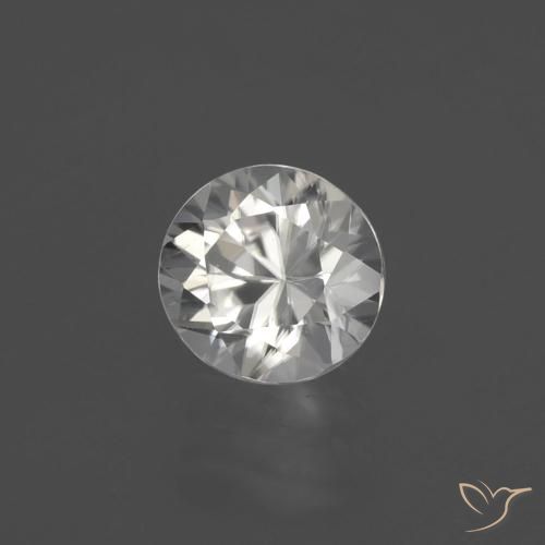 1.82캐럿 천연 따뜻한 화이트 지르콘, 둥근, VVS-VS