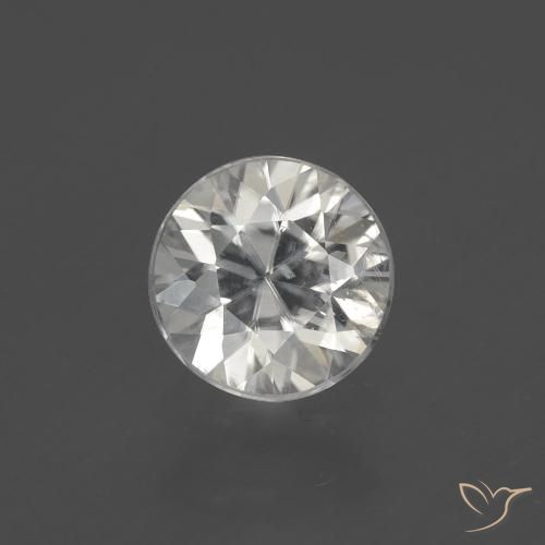 1.91ct 자연스러운 따뜻한 화이트 지르콘, 둥근, VS