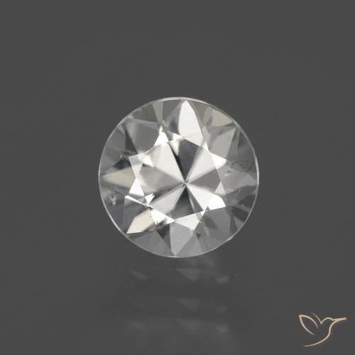 2.22ct 자연스러운 따뜻한 화이트 지르콘, 둥근, VS