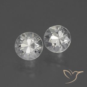 3.81캐럿 천연 따뜻한 화이트 지르콘 보석, 둥근, VVS-VS