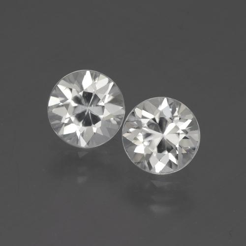 3.68캐럿 천연 따뜻한 화이트 지르콘 보석, 라운드 컷, 6.93 mm, VVS-VS