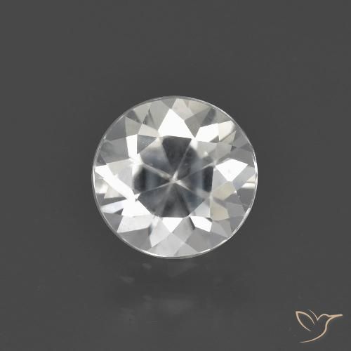 1.89ct 자연스러운 따뜻한 화이트 지르콘, 둥근, VVS-VS