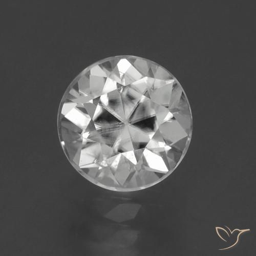 2.06ct 자연스러운 하얀색 지르콘, 둥근, VS