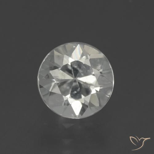 1.61ct 자연스러운 따뜻한 화이트 지르콘, 둥근, VS
