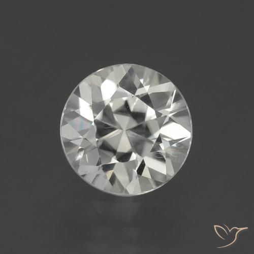1.93ct 자연스러운 따뜻한 화이트 지르콘, 둥근, VS