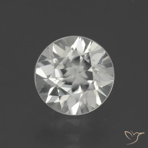 1.95ct 자연스러운 따뜻한 화이트 지르콘, 둥근, VS