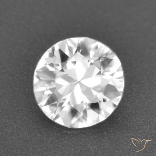 1.60ct 자연스러운 클리어 화이트 지르콘, 둥근, VS