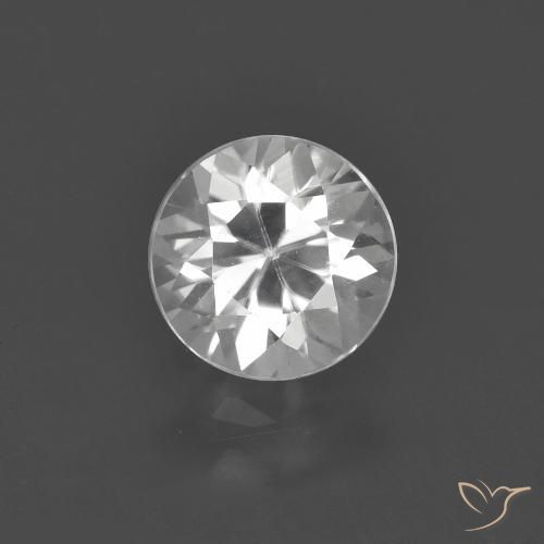 1.56ct 자연스러운 하얀색 지르콘, 둥근, VVS-VS