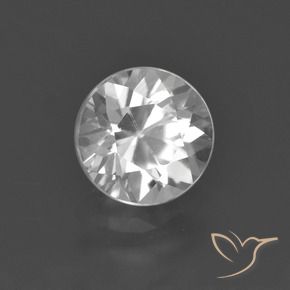 1.56캐럿 천연 하얀색 지르콘, 둥근, VVS-VS