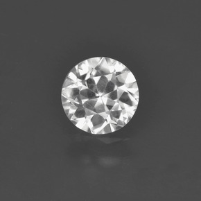 0.91캐럿 천연 화이트 지르콘, 라운드 컷, 5.71 mm, VVS-VS