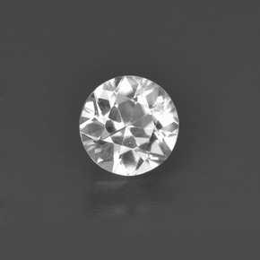 0.91캐럿 천연 화이트 지르콘, 라운드 컷, 5.71 mm, VVS-VS