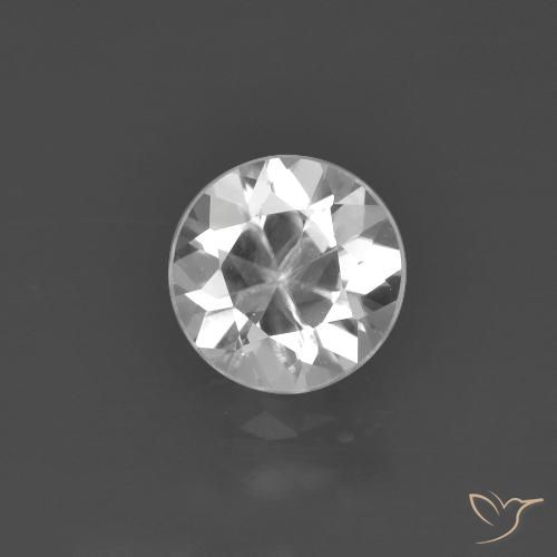 1.42ct 자연스러운 하얀색 지르콘, 둥근, VS