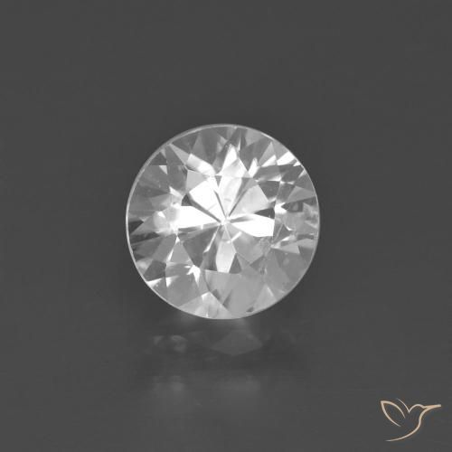 1.85ct 자연스러운 하얀색 지르콘, 둥근, VS
