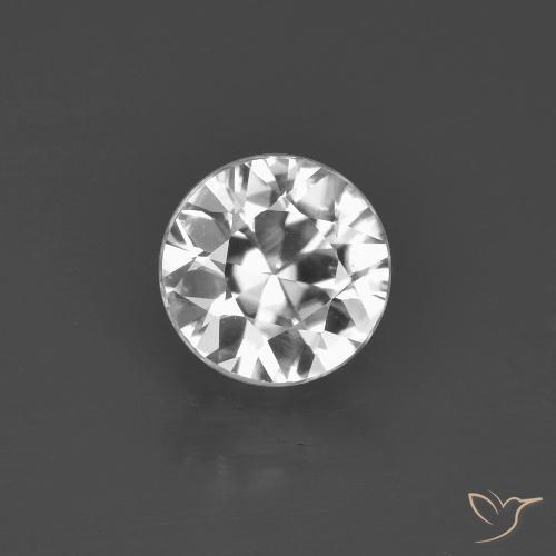 1.45ct 자연스러운 클리어 화이트 지르콘, 둥근, VVS-VS