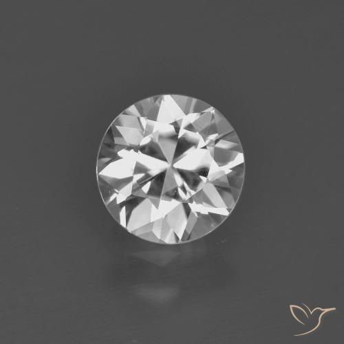1.35ct 자연스러운 하얀색 지르콘, 둥근, VVS-VS