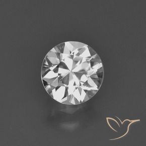 1.35캐럿 천연 하얀색 지르콘, 둥근, VVS-VS