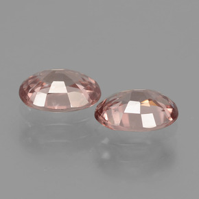 캐럿 천연 로즈 핑크 지르콘 보석, 타원형 컷, 6.9×5 mm, VS