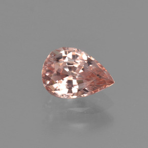 1.03캐럿 천연 로즈 핑크 지르콘, 배 모양, 6.9×4.8 mm, VVS