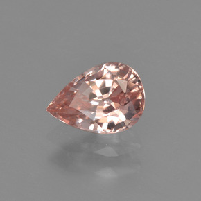 1.03캐럿 천연 로즈 핑크 지르콘, 배 모양, 6.9×4.8 mm, VVS