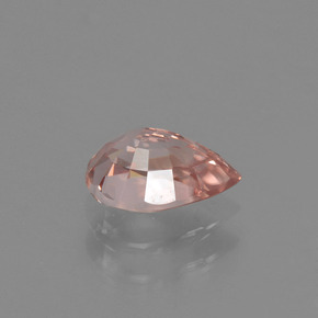 1.03캐럿 천연 로즈 핑크 지르콘, 배 모양, 6.9×4.8 mm, VVS