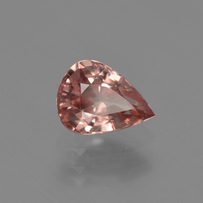 1.48캐럿 천연 피치 지르콘, 배 모양, 7.8×5.7 mm, VVS-VS