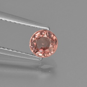 0.82캐럿 천연 로즈 핑크 지르콘, 라운드 컷, 5.20 mm, VVS