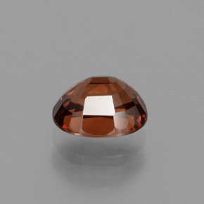 1.26캐럿 천연 로즈 오렌지 지르콘, 타원형 컷, 6.3×5.3 mm, VS