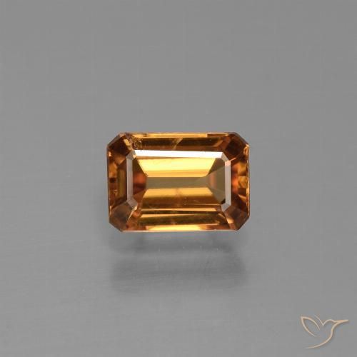 1.61ct 자연스러운 어스 오렌지 지르콘, 에메랄드 컷, VS