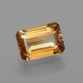 1.62캐럿 천연 오렌지 지르콘, 에메랄드 컷, 7.2×5.1 mm, VVS-VS