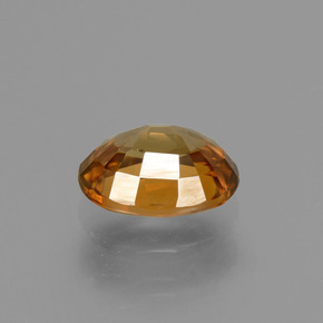 2.09캐럿 천연 미디엄 다크 오렌지 지르콘, 타원형 컷, 8×6.1 mm, VVS